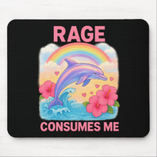Rage Consumes Me Dolphin  Mouse Mat