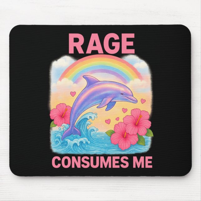 Rage Consumes Me Dolphin  Mouse Mat (Front)