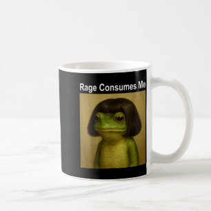 Rage Consumes Me Frog Funny Frog Bob Haircut Meme Coffee Mug