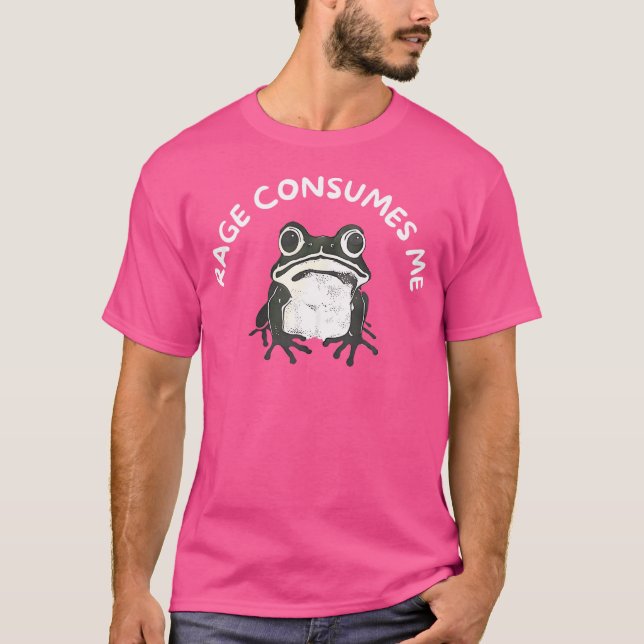 Rage Consumes Me Funny Frog T-Shirt (Front)