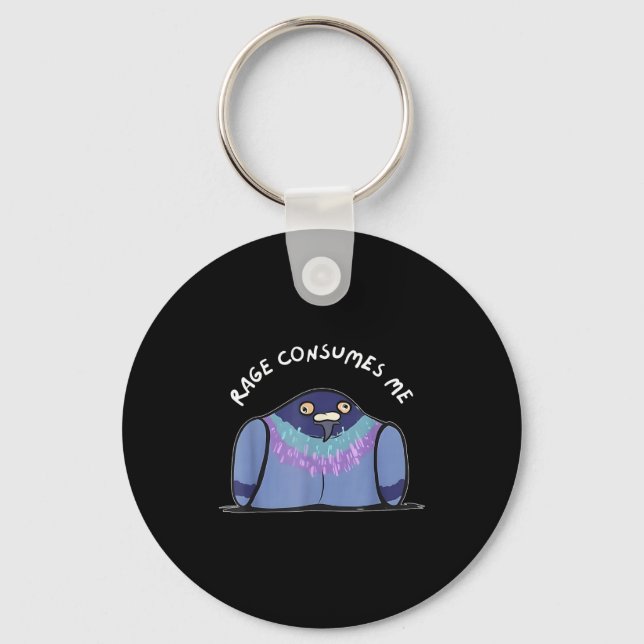 Rage Consumes Me Funny Geon Meme Hand Drawn  Key Ring (Front)