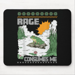 Rage Consumes Me Ugly Christmas Sweaters Funny Fro Mouse Mat
