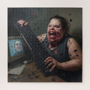 Rage Error: System Failure - Ctrl Alt Delirium Jigsaw Puzzle