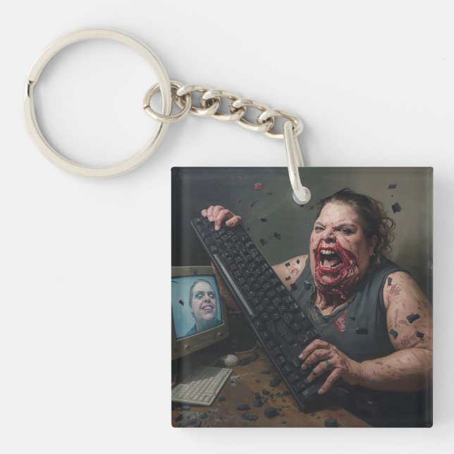 Rage Error: System Failure - Ctrl Alt Delirium Key Ring (Front)