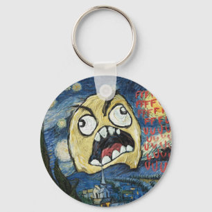 Rage Face Meme Face Comic Classy Painting Key Ring