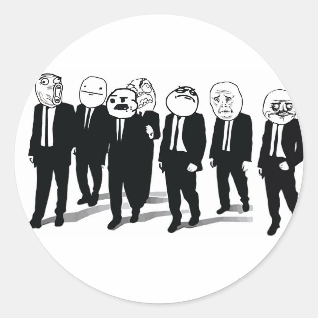 Rage Gang Round Stickers (Front)