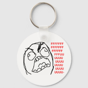 Rage Guy Angry Fuu Fuuu Rage Face Meme Key Ring