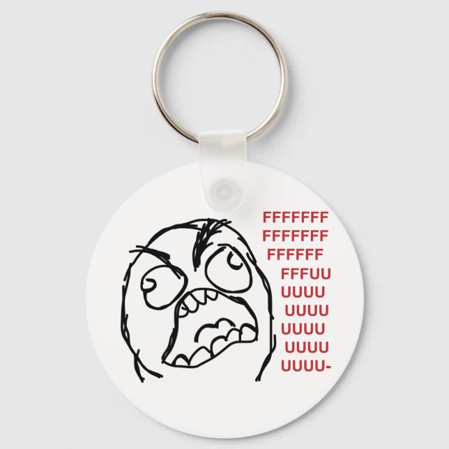 Rage guy fuuu fuuuu key ring (Front)