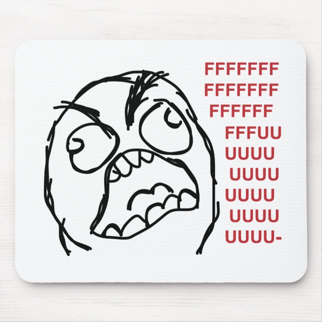 Rage guy fuuu fuuuu mouse mat (Front)