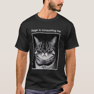 Rage Is Consuming Me Cat Humour Meme T-Shirt