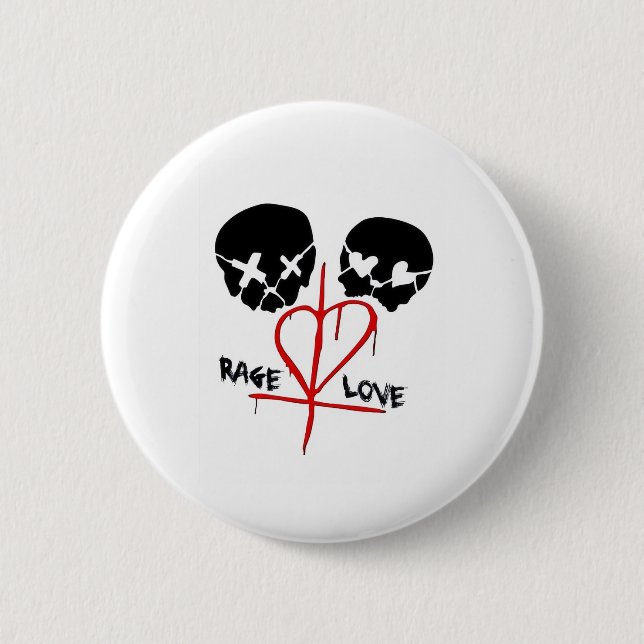 Rage & Love 6 Cm Round Badge (Front)