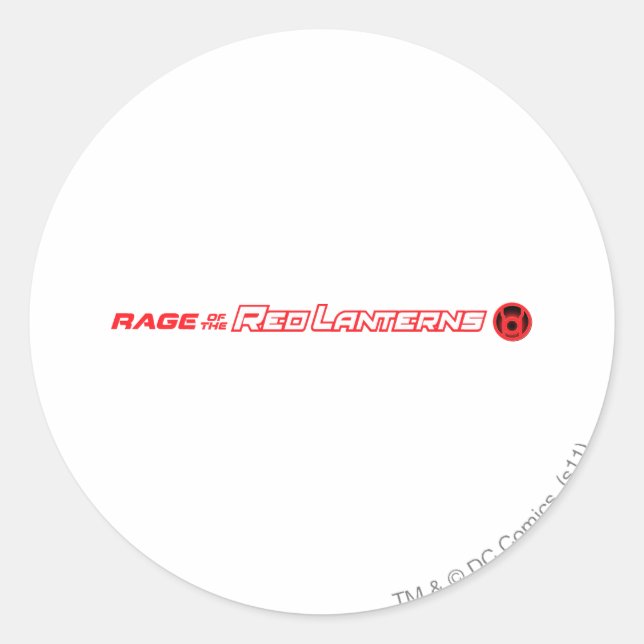 Rage of the Red Lanterns Classic Round Sticker (Front)