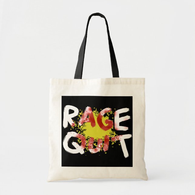 Rage Quit (Dark) Tote Bag (Front)