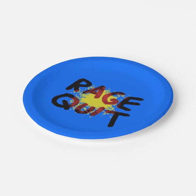 Rage Quit Paper Plate (Angled)