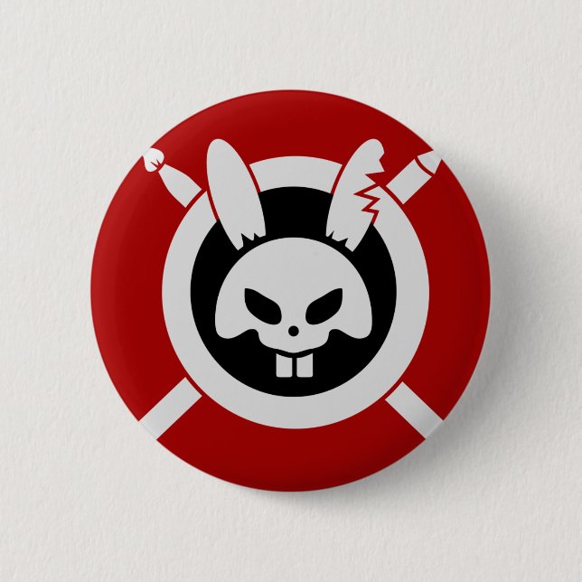 Rage Rabbit Logo 6 Cm Round Badge (Front)