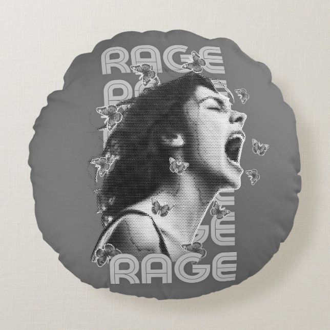 Rage Round Cushion (Front)
