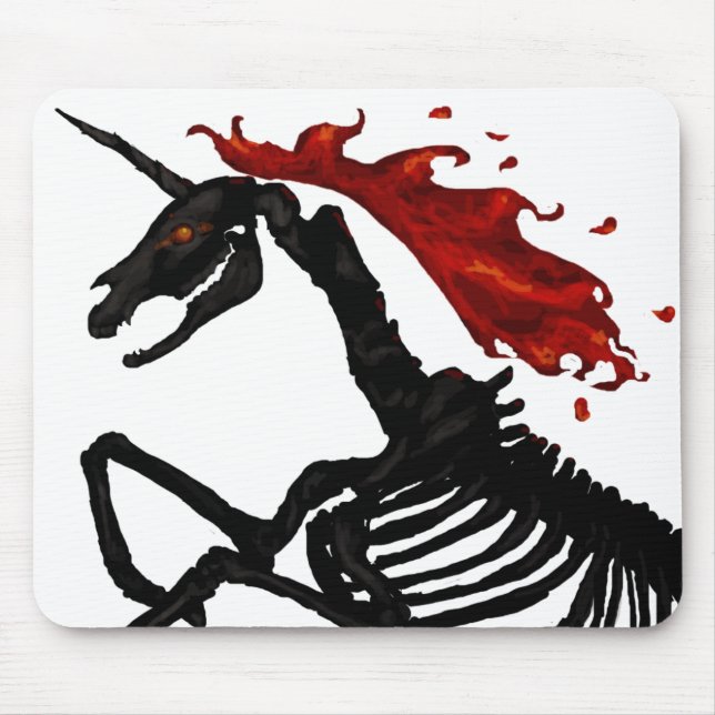 Rage - Unicorn Skeleton Mouse Mat (Front)