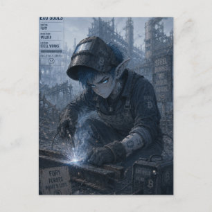 Rage / Welder / Steel Works Postcard