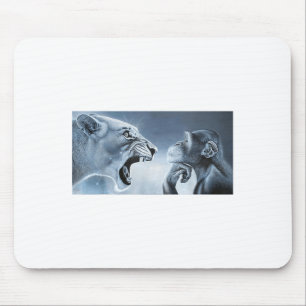 Ragebait Meme, Lion Monkey, Monkey And Lion Meme M Mouse Mat