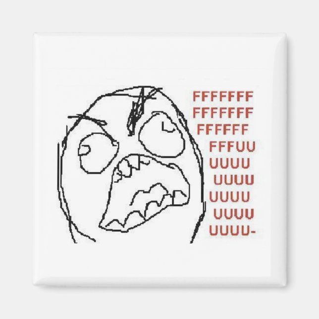 Rageguy fridgemagnet magnet (Front)