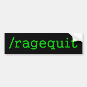 Ragequit Gamer Bumper Sticker