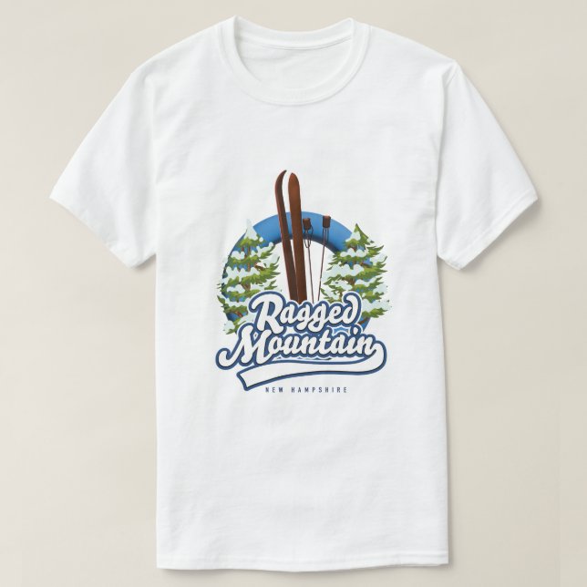 Ragged Mountain New Hampshire ski logo T-Shirt (Design Front)