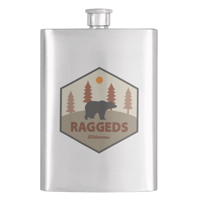 Raggeds Wilderness Colorado Bear Hip Flask (Front)