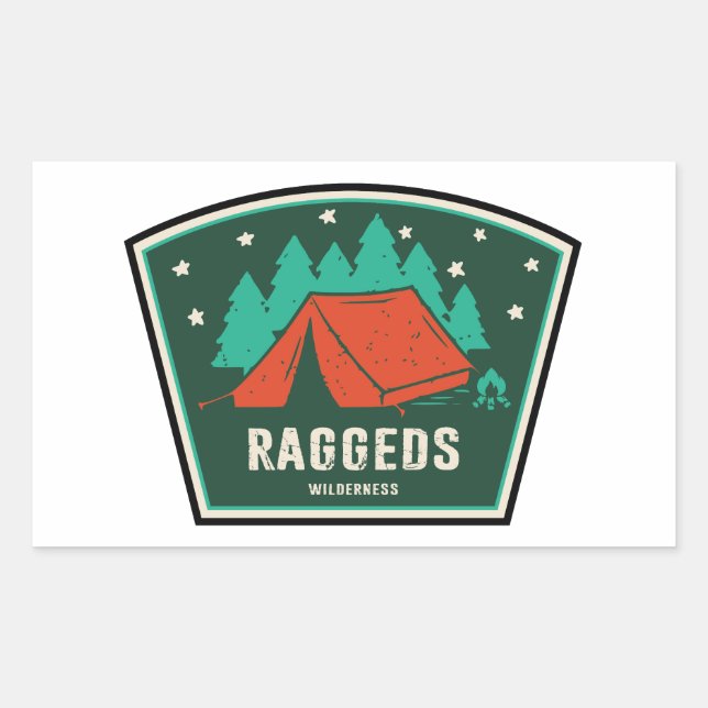 Raggeds Wilderness Colorado Camping Rectangular Sticker (Front)