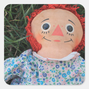 Raggedy Ann Doll 1 Square Sticker