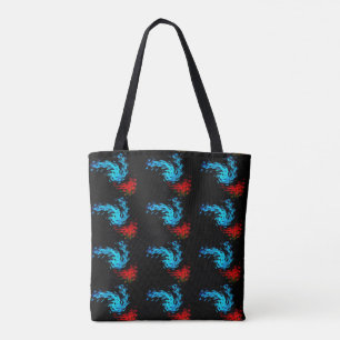 Raggedy Butterfly on Rose, Raggedy Butterfly en Ro Tote Bag