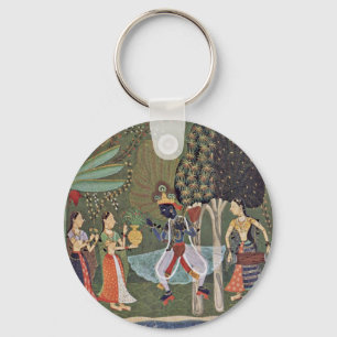 Râginâ Vasanta (Spring) Krishna Dancing To The M Key Ring