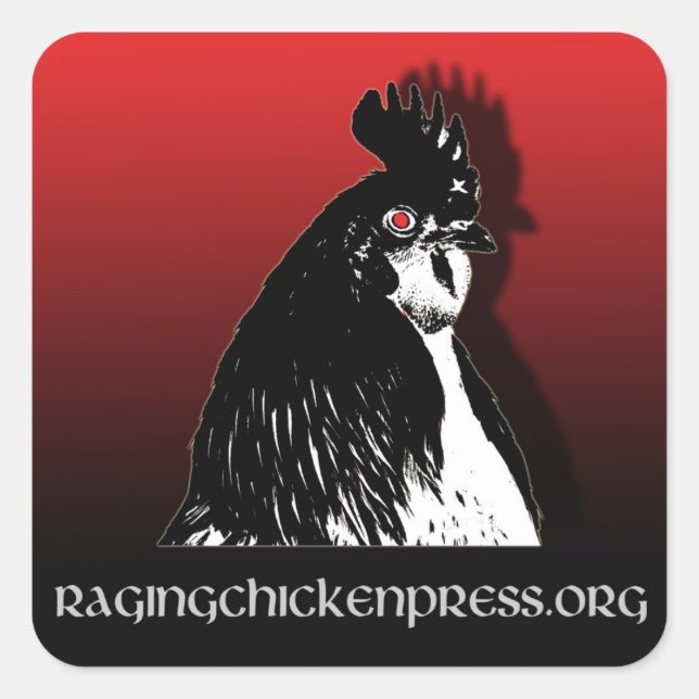 Raging Chicken Press Sticker 2 (Front)
