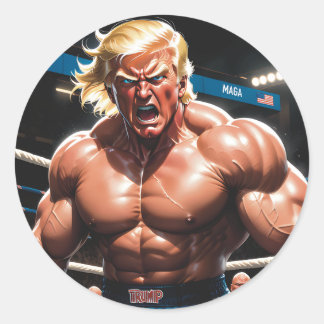 Raging Donny T (MMA/Wrestling MAGA Superstar) Classic Round Sticker