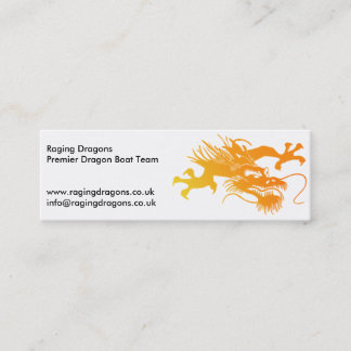 Raging Dragons - Dragonboat Team Mini Business Card