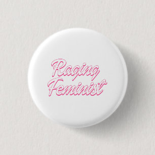 Raging Feminist Doll  3 Cm Round Badge