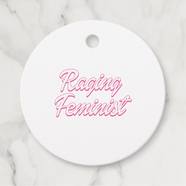 Raging Feminist Doll  Favour Tags (Front)