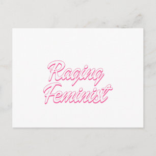 Raging Feminist Doll Holiday Postcard