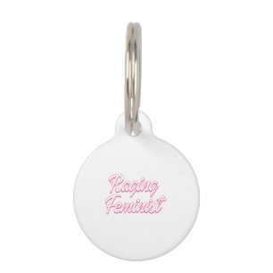 Raging Feminist Doll Pet Tag