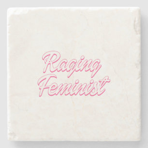 Raging Feminist Doll Stone Coaster