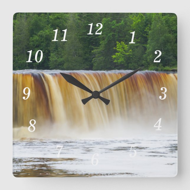 Raging Upper Tahquamenon Wall Clock (Front)
