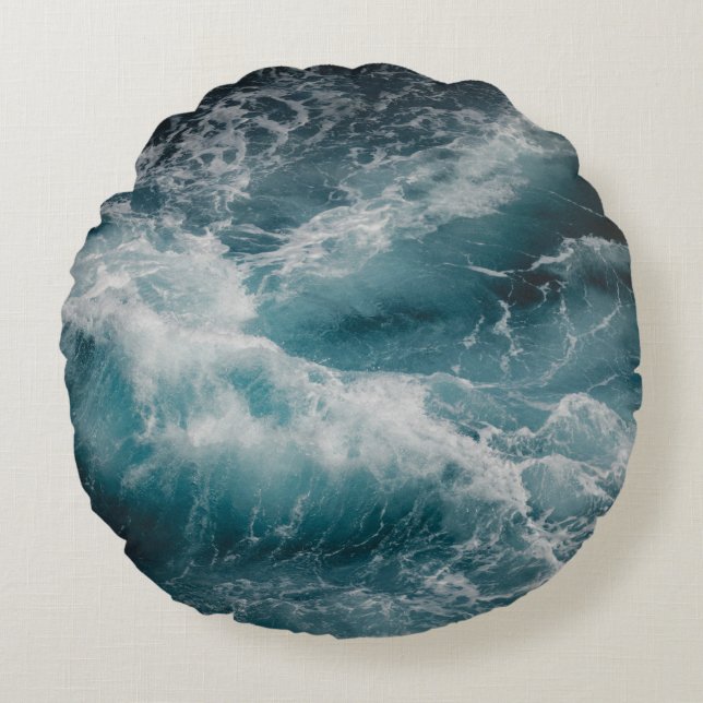 RAGING WATER ROUND CUSHION (Front)