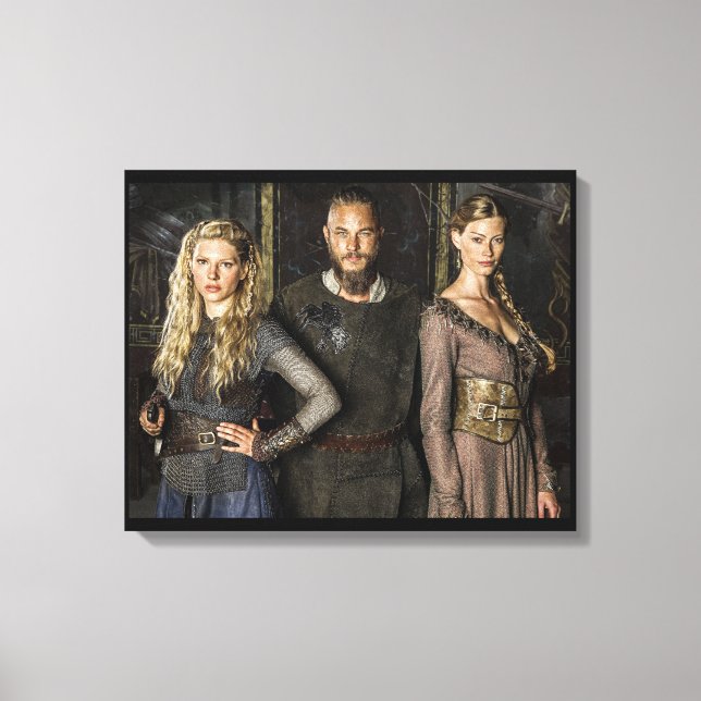 Ragnar Lothbrok Lagertha Aslaug Canvas Print (Front)