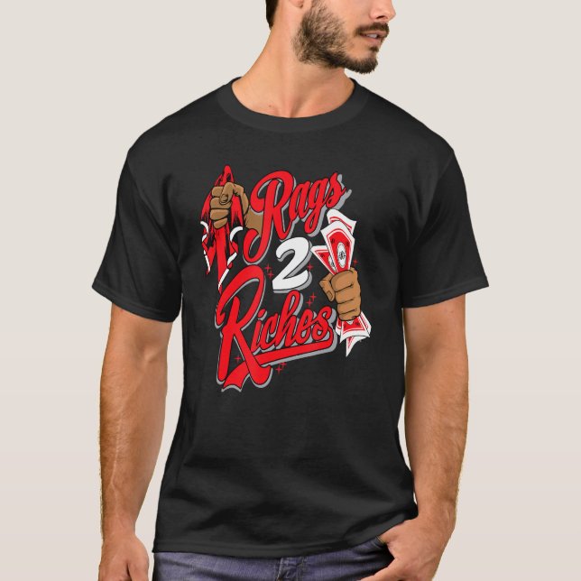 Rags 2 Riches Reverse Black Toe 1s Matching T-Shirt (Front)