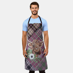 Rags of Plaids with Highland Cow Apron