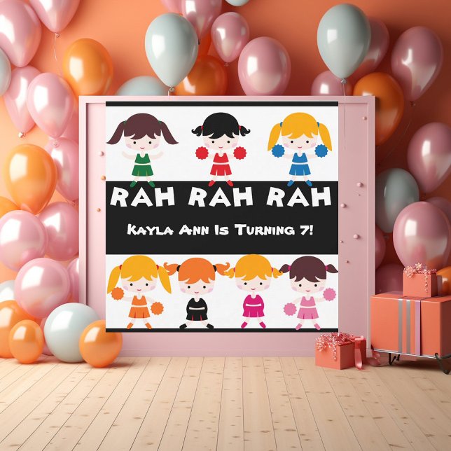 Rah  Rah Rah Cheerleading Birthday Invitation (Creator Uploaded)