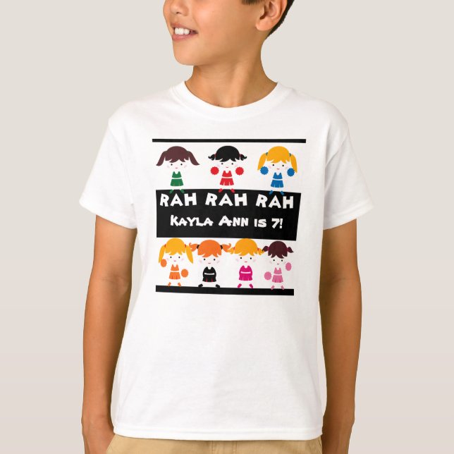 Rah Rah Rah Cheerleading Birthday Tshirt (Front)