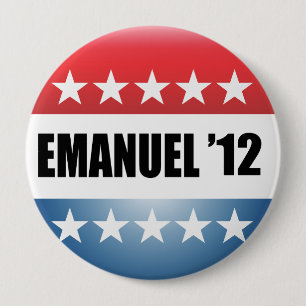 RAHM EMANUEL 10 CM ROUND BADGE