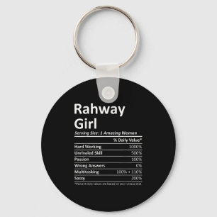Rahway Girl Nj New Jersey Funny City Home Roots Us Key Ring