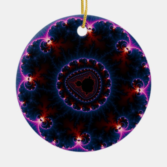 Rai - Fractal Art Ceramic Tree Decoration (Front)