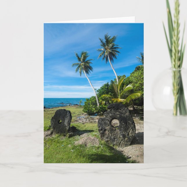 Rai Stones On Yap Island Card (Front)